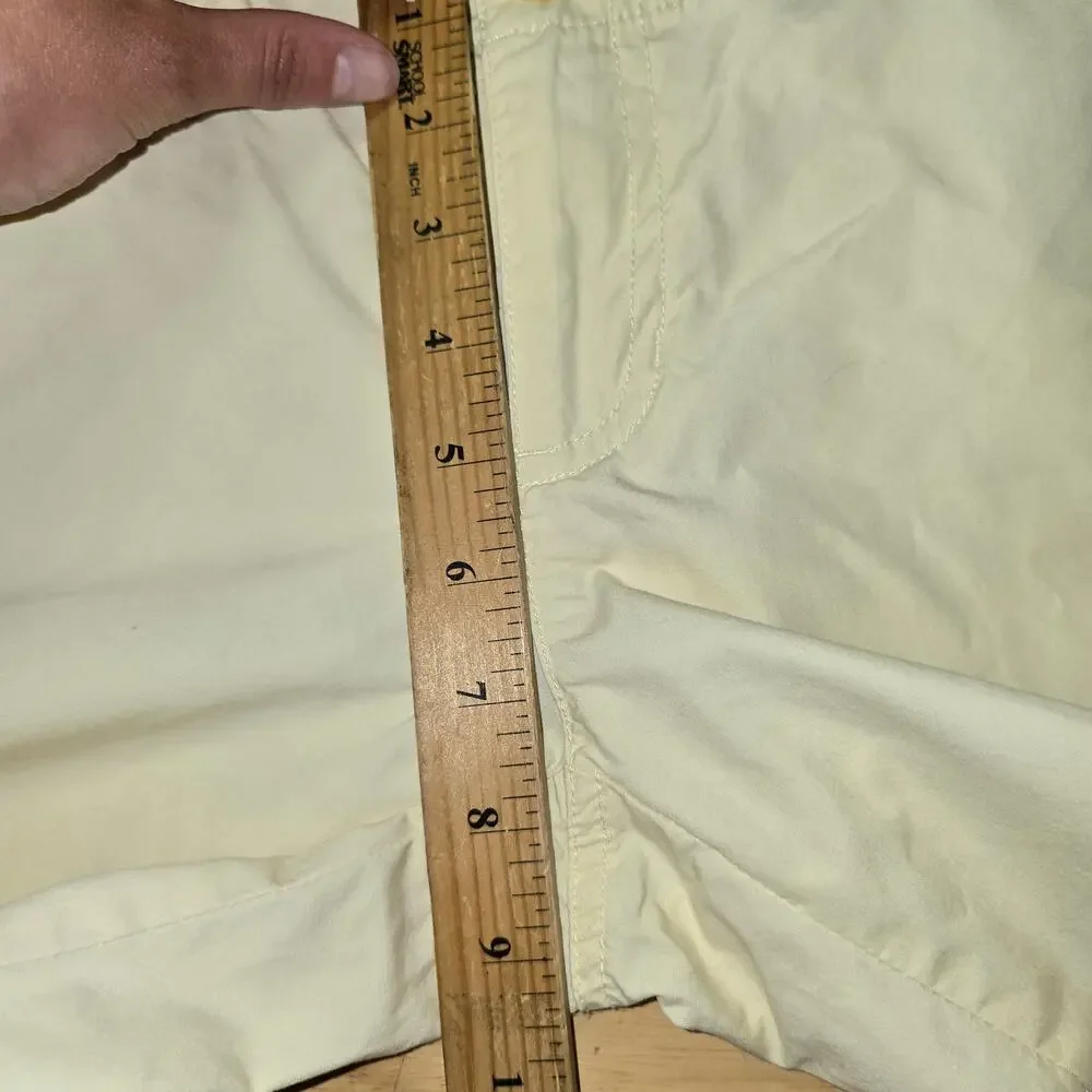 Y2k Old Navy Low Rise Cargo Capris Womens Size 4 Butter Yellow 100% Cotton - Picture 6 of 8